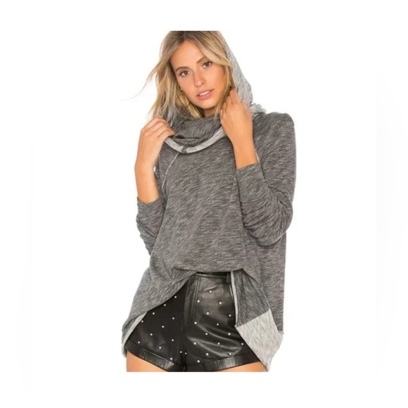 Free People Beach Cocoon Cowl pullover gray OS - Picture 3 of 7